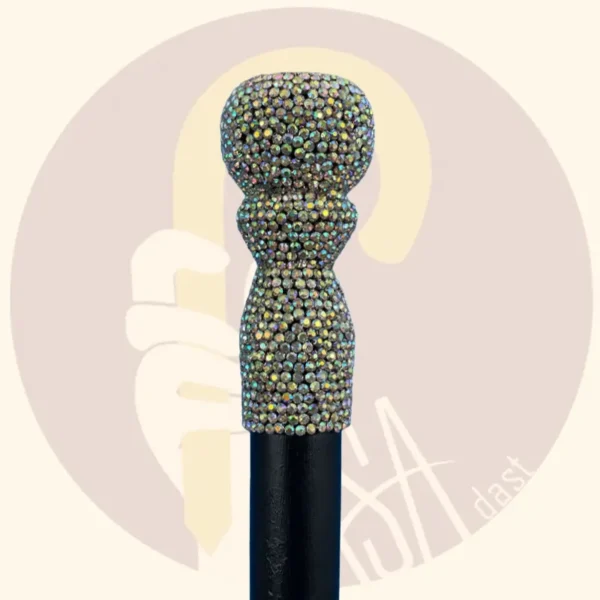 Vaziri Cane with Gem Design