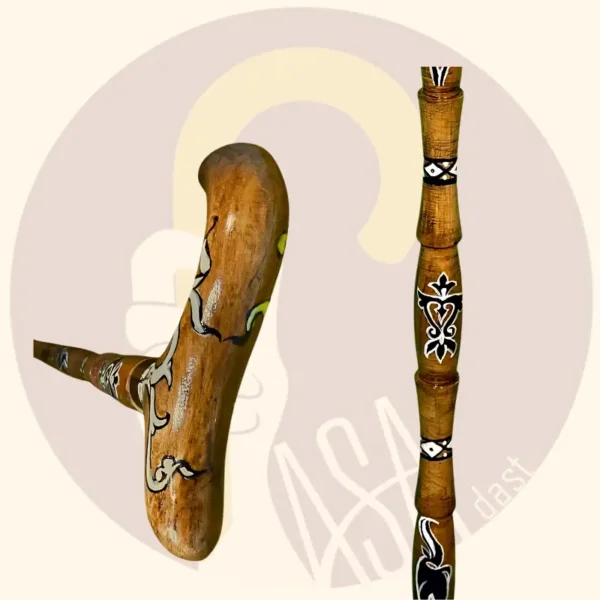 Antique Ergonomic Wooden Cane - Image 2