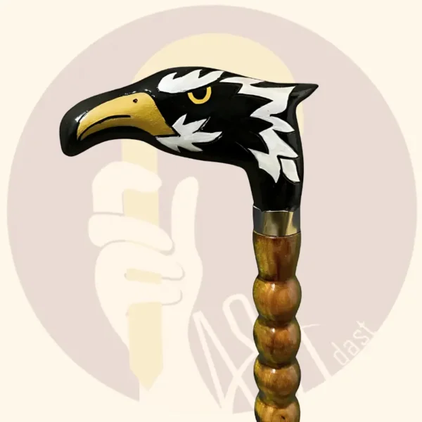 Wooden Cane with Eagle Head