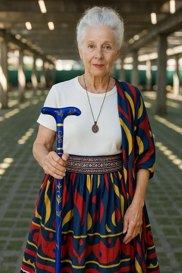 Blue Orchid Wooden Cane - Image 7