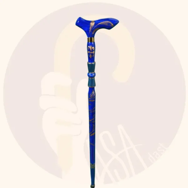 Blue Orchid Wooden Cane - Image 6