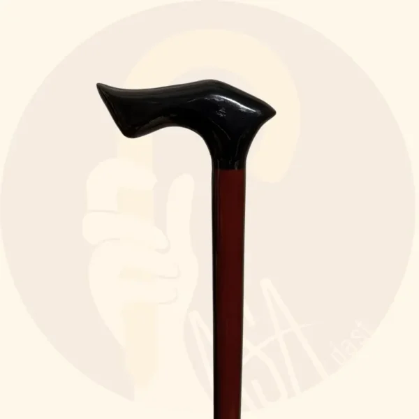 Persia Cane Black D-Handle Hazelnut Shaft